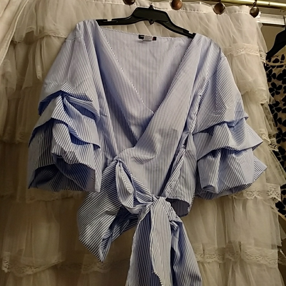 Gorgeous shirt, blue and white striped